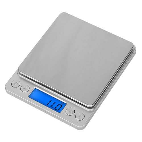 Báscula digital de cocina con dos bandejas