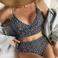 Ditsy Floral Wrap Knot Bikini Swimsuit