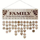 DIY Wooden Family Birthday Board Hanging Sign Pendant