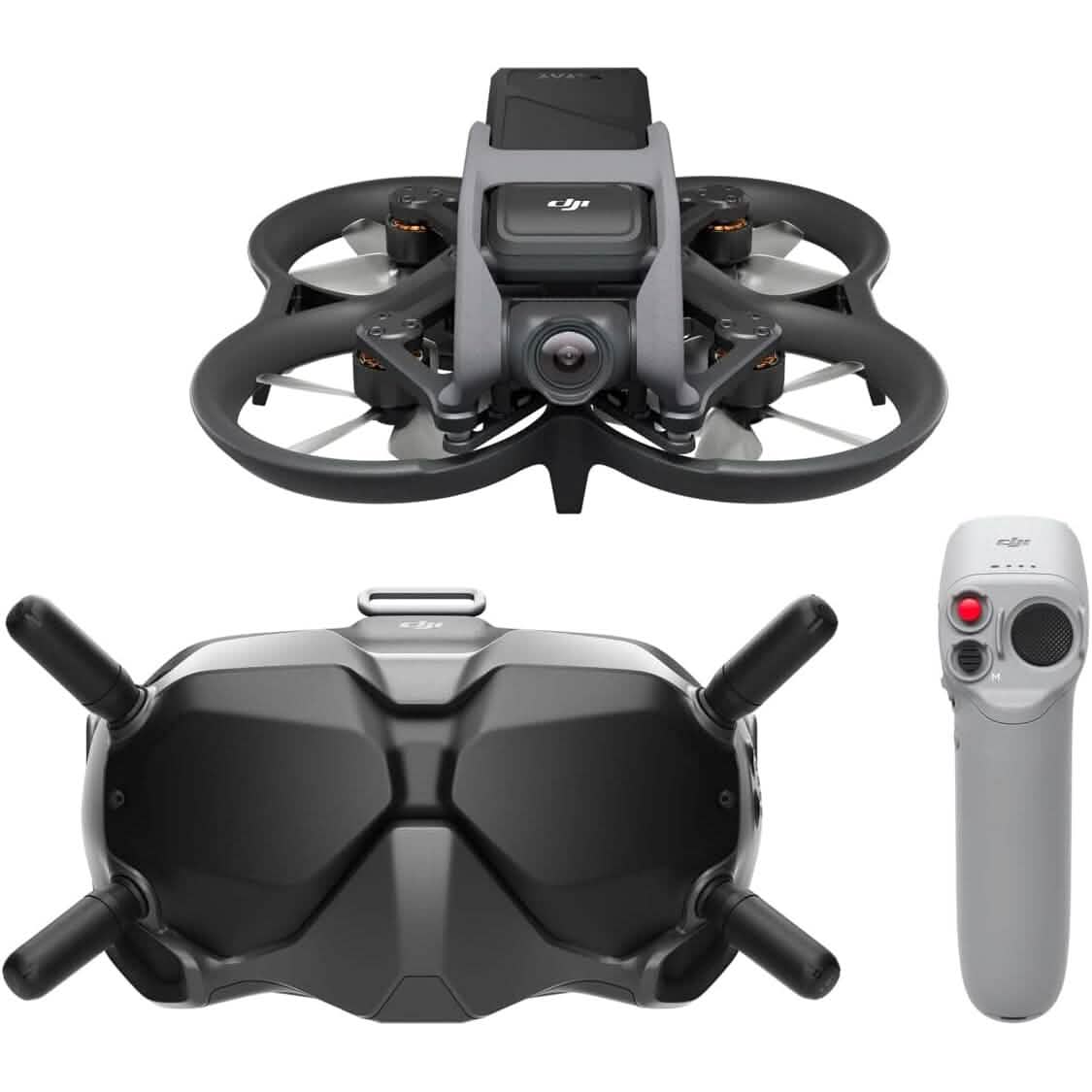 DJI Avata Fly Smart Combo (DJI FPV Goggles V2) - Dron cuadricóptero UAV con vista en primera persona y video estabilizado 4K (reacondicionado)