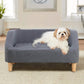Dog Rectangular Sofa with Removable Cushion and Wooden Feet