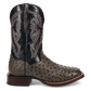 Dan Post Alamosa (Grey/Black)  - Men's Ostrich Skin Leather Cowboy Boots