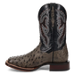 Dan Post Alamosa (Grey/Black)  - Men's Ostrich Skin Leather Cowboy Boots