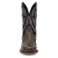 Dan Post Alamosa (Grey/Black)  - Men's Ostrich Skin Leather Cowboy Boots