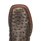 Dan Post Alamosa (Grey/Black)  - Men's Ostrich Skin Leather Cowboy Boots