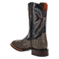 Dan Post Alamosa (Grey/Black)  - Men's Ostrich Skin Leather Cowboy Boots