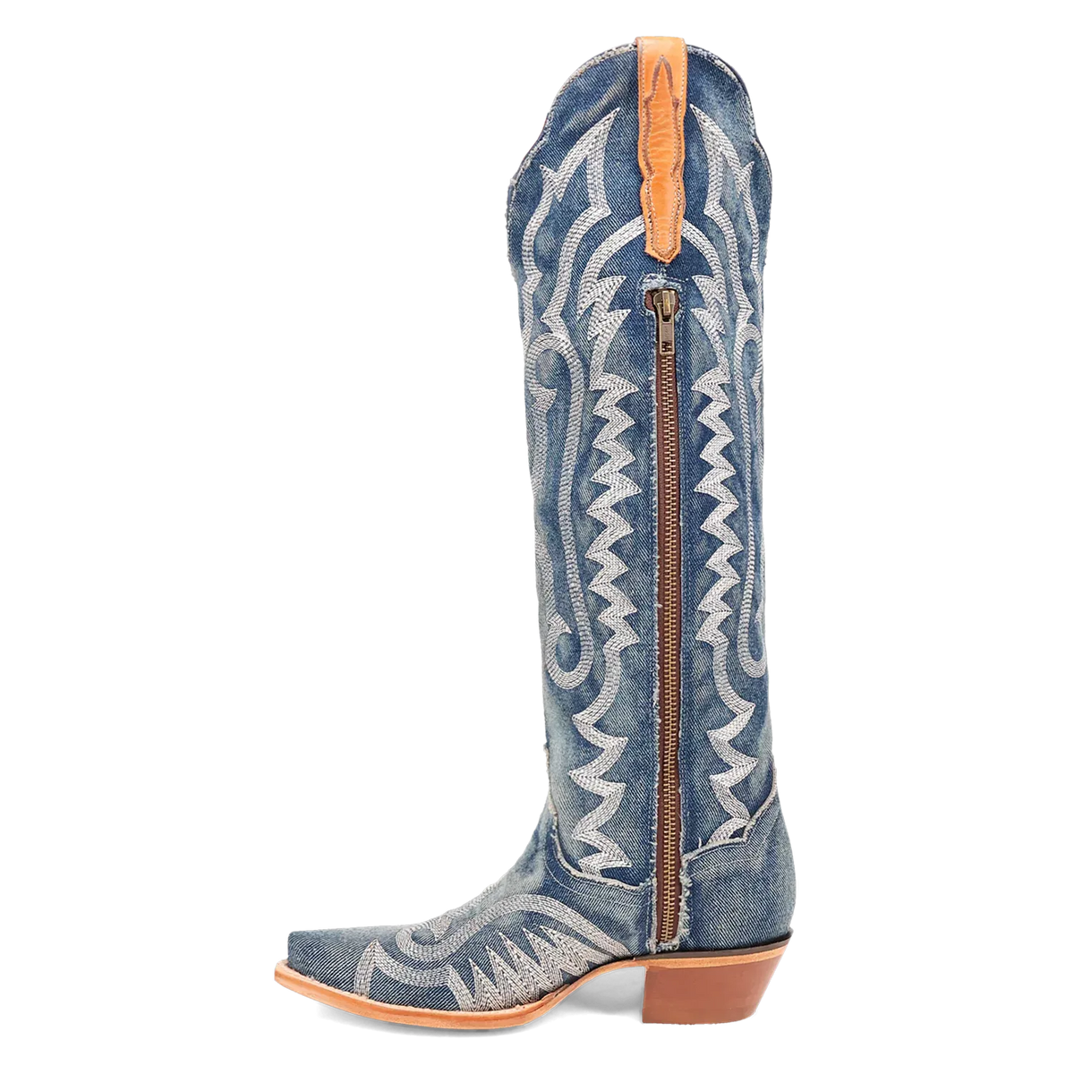 Botas vaqueras de mezclilla para mujer - Dan Post Denim Darlin'