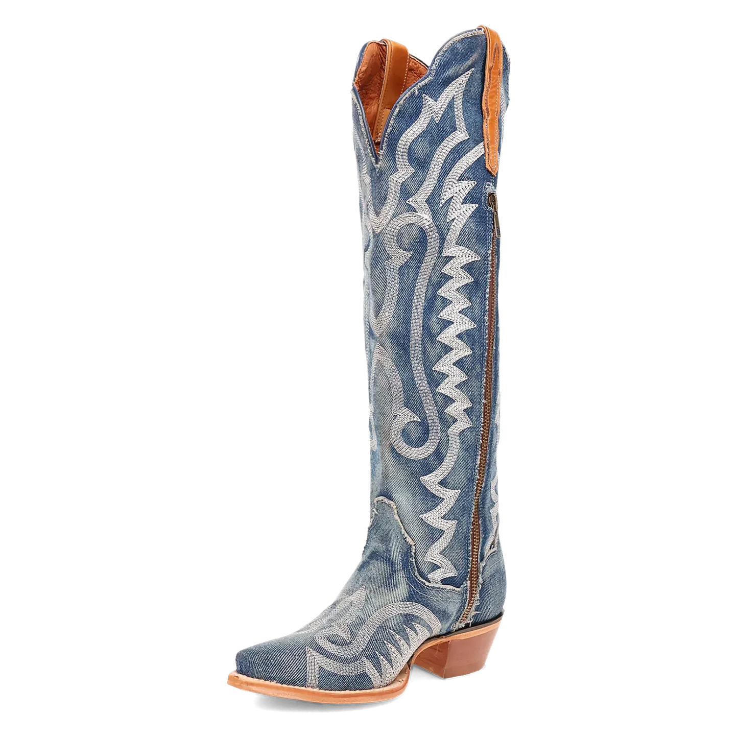 Botas vaqueras de mezclilla para mujer - Dan Post Denim Darlin'