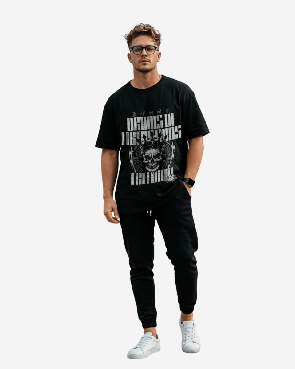 G West Drums Of Liberations Oversized T-Shirt Mens