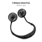 Mini ventilador portátil de cuello colgante con banda para el cuello recargable por USB, doble ventilador, aire acondicionado, enfriador, difusor de aroma colorido, ventilador eléctrico de escritorio para habitación XH