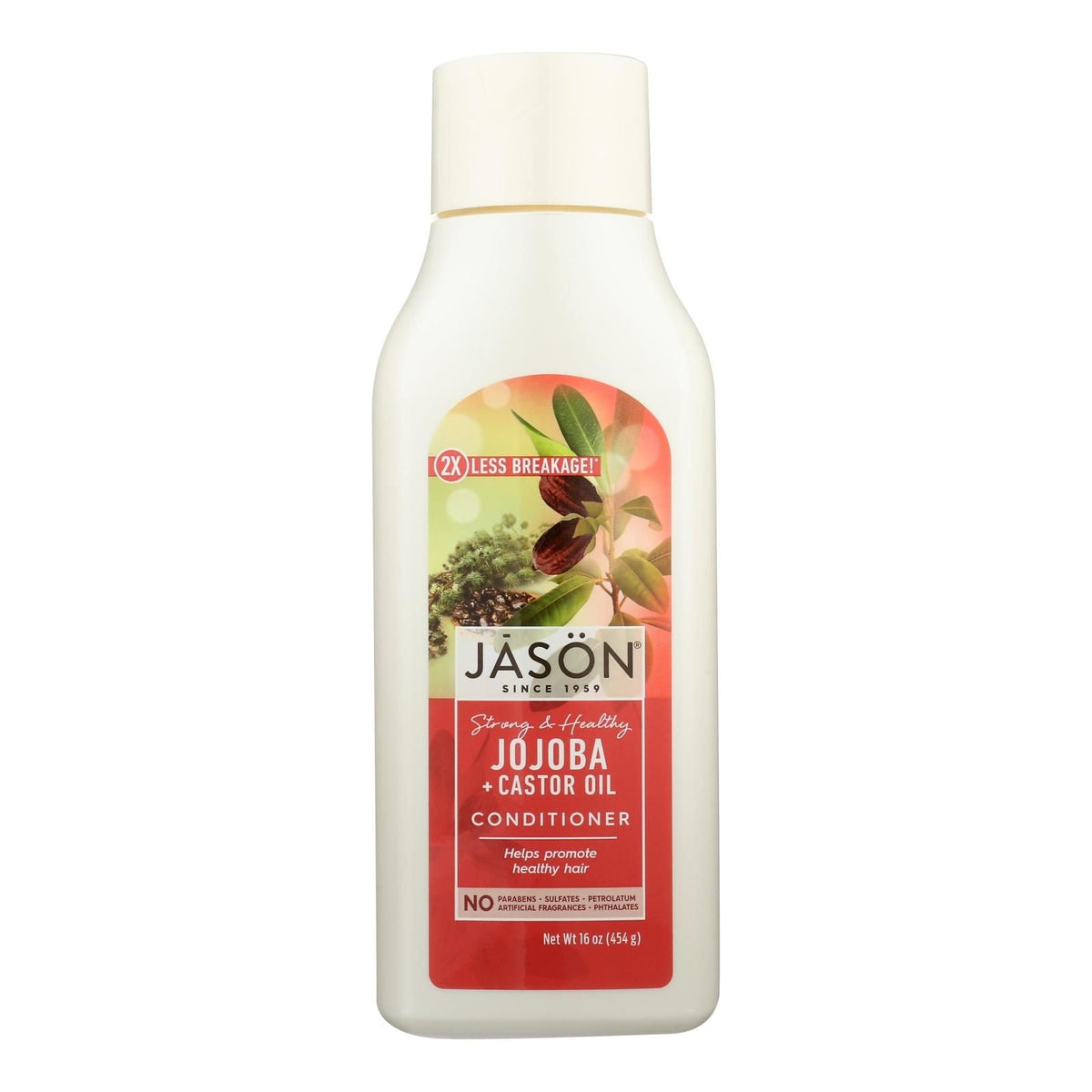 Acondicionador Jojoba Largo y Fuerte Natural Puro Jason - 16 oz líq.