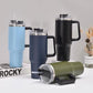 30OZ Straw Coffee Insulation Cup With Handle Portable Car Stainless Steel Water Bottle LargeCapacity Travel B PA F ree Thermal Mug