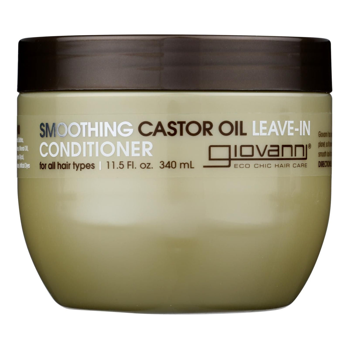 Giovanni Hair Care Products - Acondicionador sin enjuague aceite de ricino - 1 unidad - 11.5 fl oz
