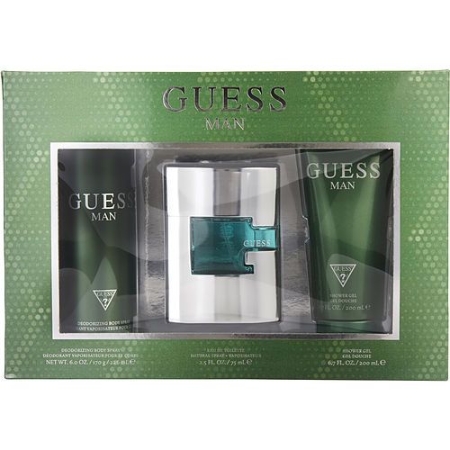 GUESS MAN by Guess EDT SPRAY 2.5 OZ & DEODORANT SPRAY 6 OZ & GEL DE DUCHA 6.7 OZ