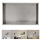 Brushed Stainless Steel Wall Shower  Niche , Double Recessed Shower Shelf for Bathroom