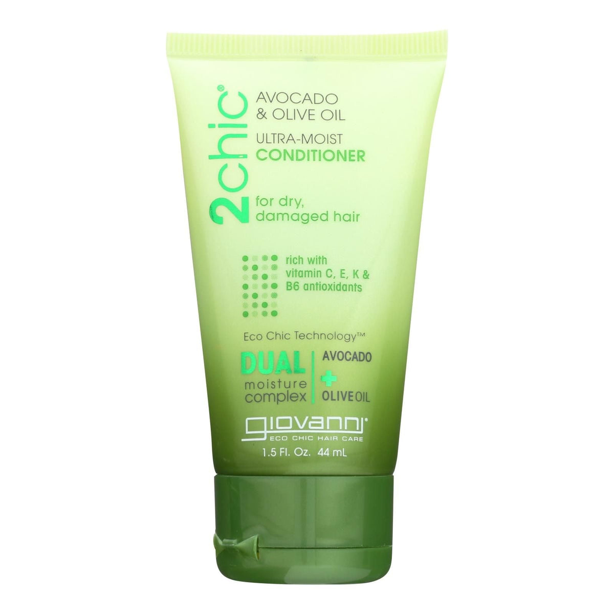 Acondicionador para el cabello Giovanni - Acondicionador 2chic Ultra-moist con aguacate y aceite de oliva - Caja de 12 - 1.5 fl oz.