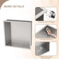 Brushed Stainless Steel Wall Shower  Niche , Double Recessed Shower Shelf for Bathroom