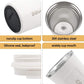 12 oz Stainless Steel Vacuum Insulated Tumbler - Coffee Travel Mug Spill Proof with Lid - T hermos Cup for Keep Hot/Ice Coffee; Tea and Beer