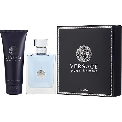 VERSACE POUR HOMME de Gianni Versace EDT SPRAY 3.4 OZ Y CHAMPÚ PARA CABELLO Y CUERPO 3.4 OZ (OFERTA DE VIAJE)