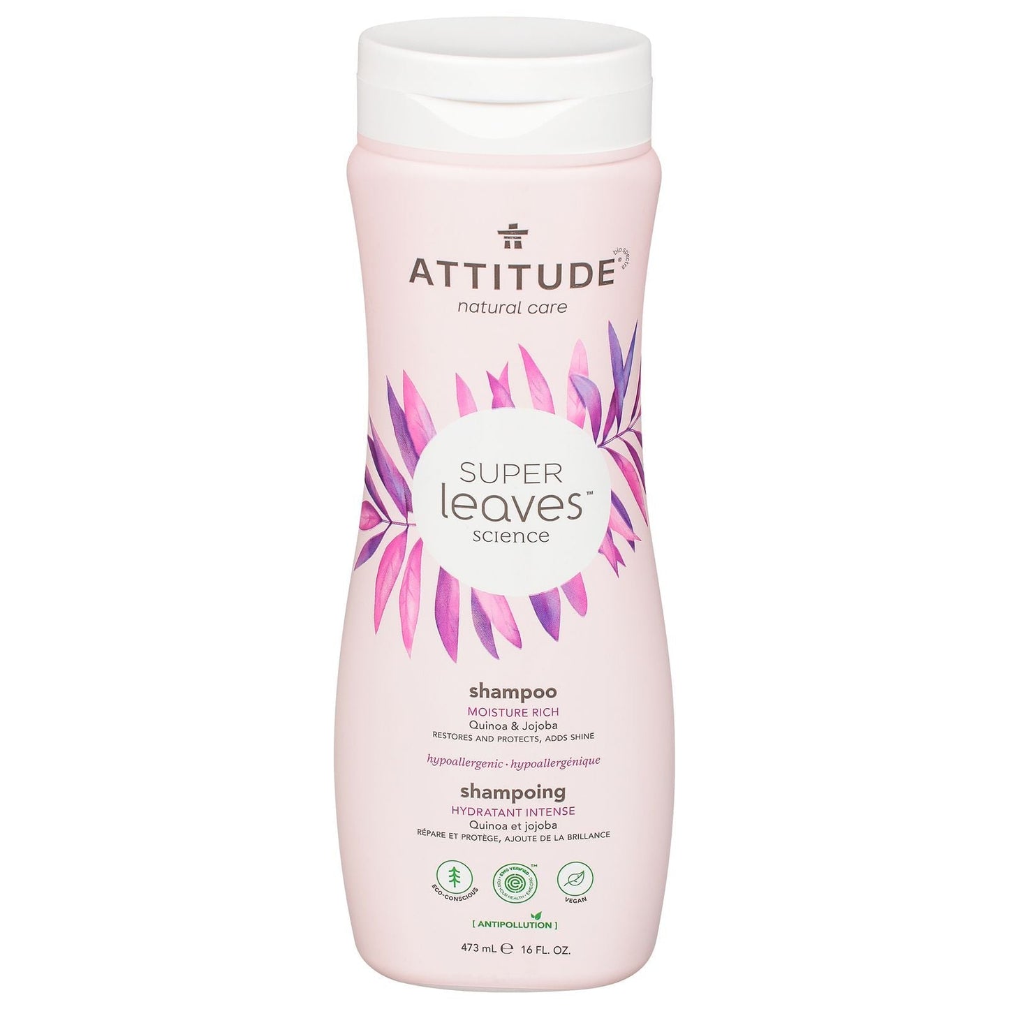 Attitude - Champú Rico en Humedad - 1 unidad de 473 ml