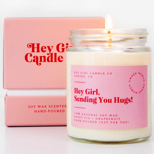 Hug in A Jar Candles Gifts for Women Thinking of You Gift Candles Sweet Fig Grapefruit 13 oz Long Lasting 60 80 Hour Burn Aromatherapy with Gift Box Mother's Day Gifts