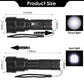 LED Rechargeable Flashlight Zoomable Aluminum Alloy Flashlight Torch