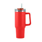 30OZ Straw Coffee Insulation Cup With Handle Portable Car Stainless Steel Water Bottle LargeCapacity Travel B PA F ree Thermal Mug