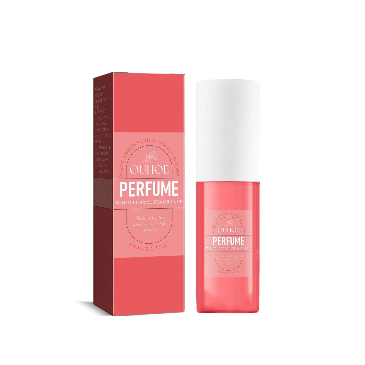 OUHOE Brasil Perfume (Rojo) Para Mujeres Citas Fresco Natural Duradero Fragancia Corporal Floral No Picante Spray de Perfume