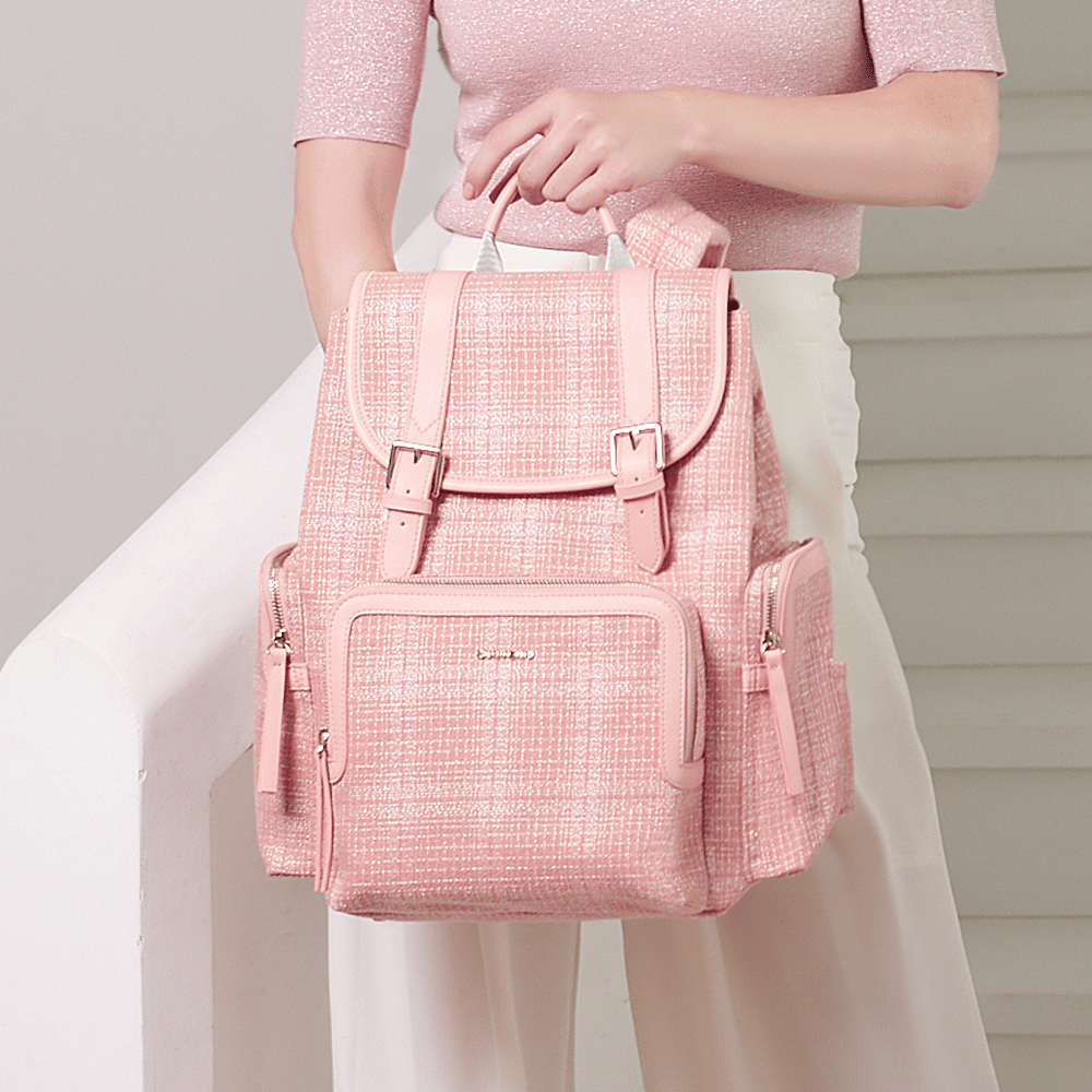 SUNVENO Mochila para pañales, bolso cambiador de bebé, bolsos de tweed para pañales de bebé, multifunción, impermeable para viajes