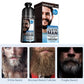 Champú Tinte para Barba para Hombres, Tinte Permanente Natural para Barba, Tiñe el Cabello en Minutos, Larga Duración, 200 ml, Cuidado Capilar Tinte Negro