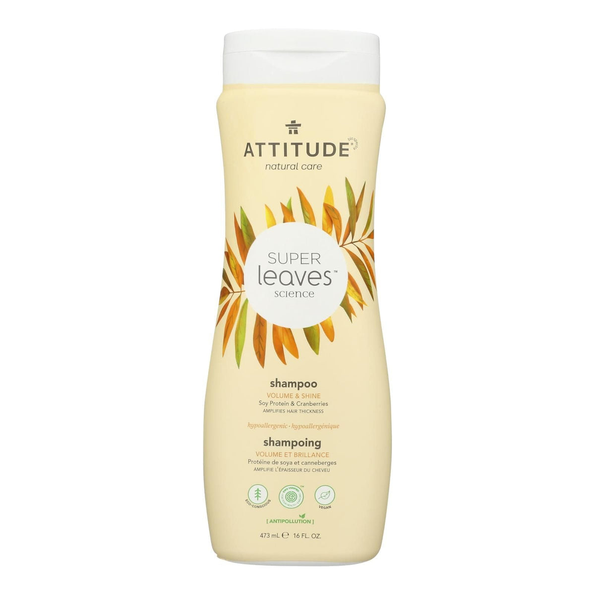 Attitude - Champú Volumen y Brillo - 1 unidad de 473 ml