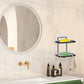 Soap Dish Soap Bar Holder Square Soap Rack Wall Mounted S Bar Shower Bathroom Self with 2 Hooks
