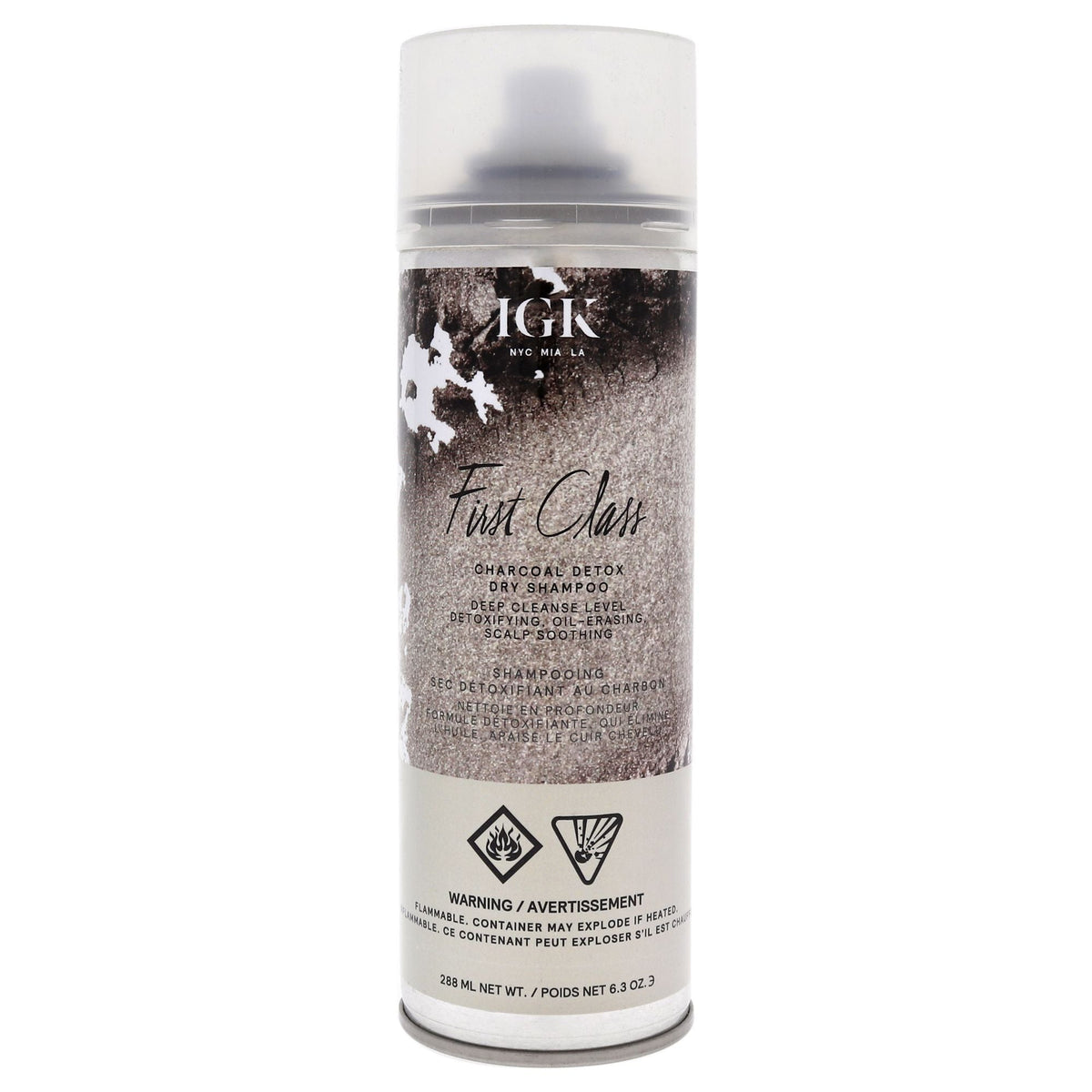 Champú en seco First Class Charcoal Detox de IGK para unisex - Champú en seco de 6.3 oz