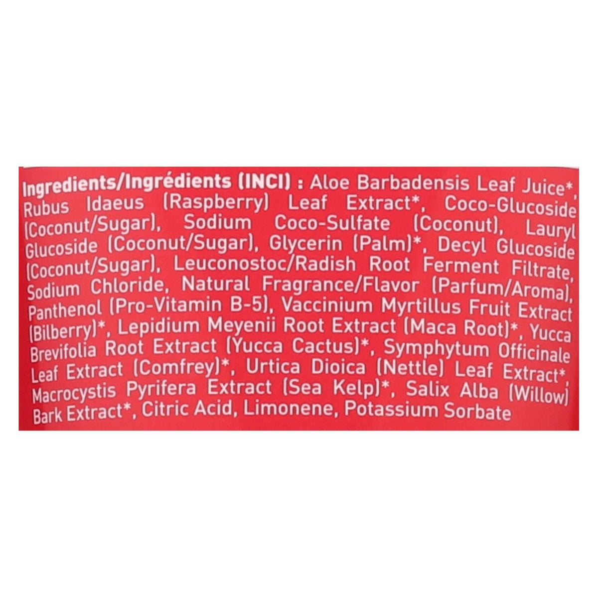 Desert Essence - Champú Brillo Para Todo Tipo de Cabello Frambuesa Roja - 8 Fl Oz