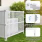 Valla para Aire Acondicionado, Panel de Vinilo Blanco para Valla de Privacidad de Cubos de Basura para Exterior, Cerramiento para Equipos de Piscina Exterior con Estacas Metálicas, (Paquete de 2)