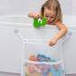 Juego de 2 organizadores de juguetes de baño de gran tamaño de 36 x 50 cm y 40 x 50 cm, bolsas de malla para juguetes de bañera de bebé, 4 ventosas fuertes, soporte para carrito de ducha de baño multiusos para niños pequeños