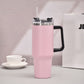 40oz Handle Car Cup with pipette stainless Steel insulated Cold beer cup portable ice cup with handle; Insulated Reusable Leakproof Stainless Steel Water Bottle Travel Mug Iced Coffee Cup