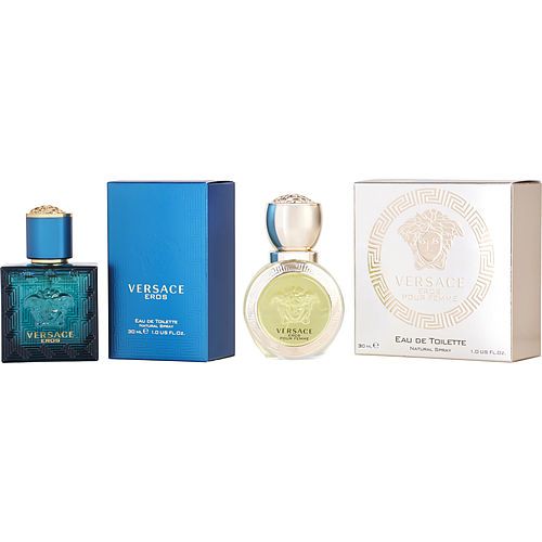 VERSACE VARIETY de Gianni Versace VARIEDAD UNISEX DE 2 PIEZAS CON VERSACE EROS POUR FEMME Y VERSACE EROS POUR HOMME Y AMBOS SON EDT SPRAY 1 OZ