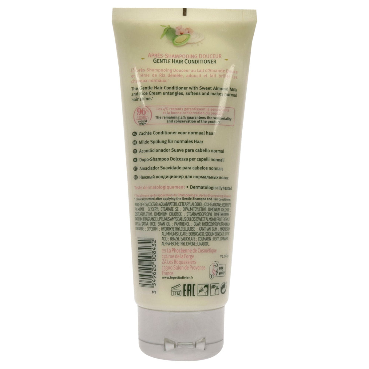 Acondicionador Suavizante - Almendra Dulce y Arroz de Le Petit Olivier para Mujer - 6.76 Acondicionador