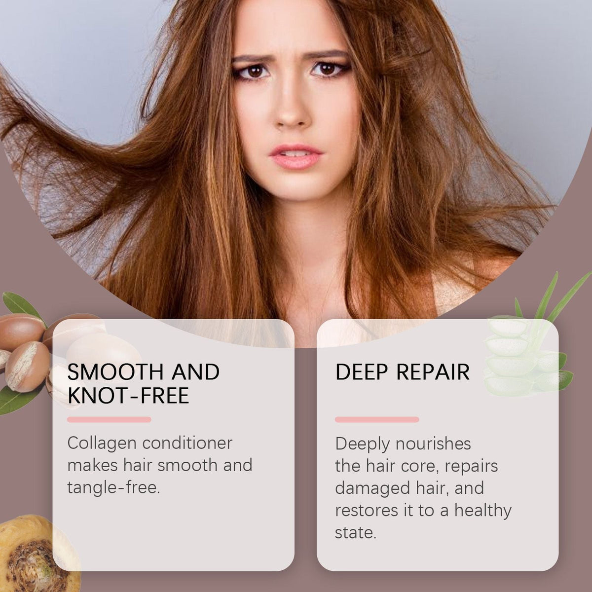 Acondicionador de colágeno Hoegoa Cuidado capilar suave Cuidado capilar suave, nutritivo, hidratante y humectante