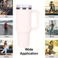 40oz V2 large capacity tumbler,  With Handle And Straw Lid, Insulated Reusable Stainless Steel Water Bottles Travel Mug Coffee Cup car cup water cup For Men Women Outdoor Camping Driving, gift