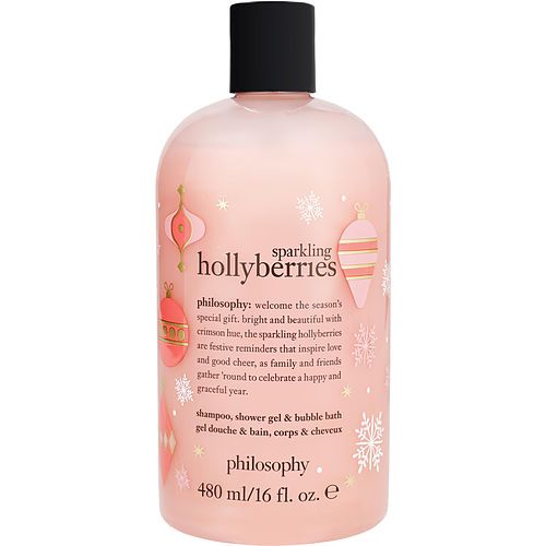 Philosophy de Philosophy Champú, Gel de Ducha y Baño de Burbujas Sparkling Hollyberries --480ml/16oz *PROBADOR