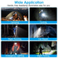 Rechargeable Headlamp High Power Headlight Torch Flashlight with 3 Light Modes for Fishing Running Camping Hiking