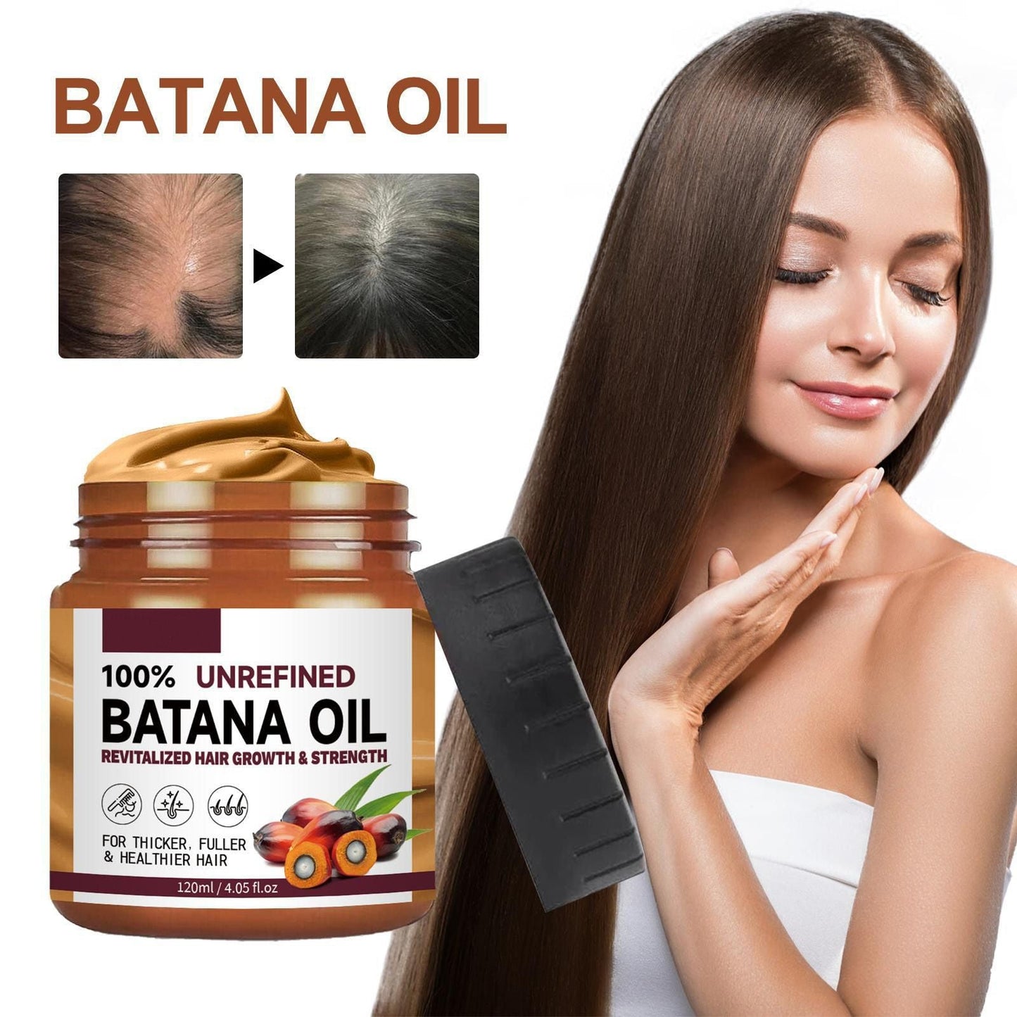 Aceite de Batana de Honduras - Consigue un Cabello Más Abundante, Grueso y Saludable - Excelentes Regalos para Mujeres Hombres Acondicionador Cuidado del Cabello Sedoso - Nutrición Capilar