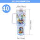 1pc 40oz Water Bottles,5D Little Turtle Series Tumbler,Large Capacity Stainless Steel Tumbler Insulation Cup With Lid And Straw For Women,Camping,Driving,skiing,Thermocoolers.Best Gift