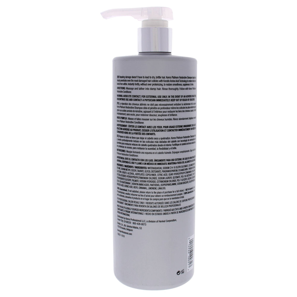 Champú reparador Platinum de Kenra unisex - Champú de 31.5 oz
