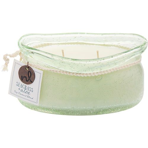 HIERBA MARINA Y ALOE de Northern Lights VELA DE 2 MECHAS 14 OZ