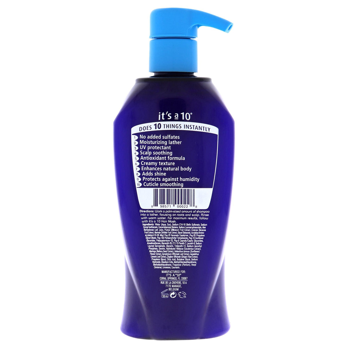 Champú Miracle Moisture de Its A 10 para Unisex - Champú de 10 oz
