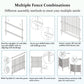 Valla para Aire Acondicionado, Panel de Vinilo Blanco para Valla de Privacidad de Cubos de Basura para Exterior, Cerramiento para Equipos de Piscina Exterior con Estacas Metálicas, (Paquete de 2)