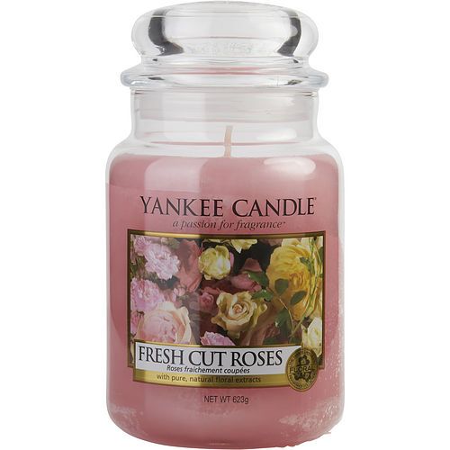 YANKEE CANDLE de Yankee Candle VELA GRANDE AROMÁTICA ROSAS FRESCAS 22 OZ